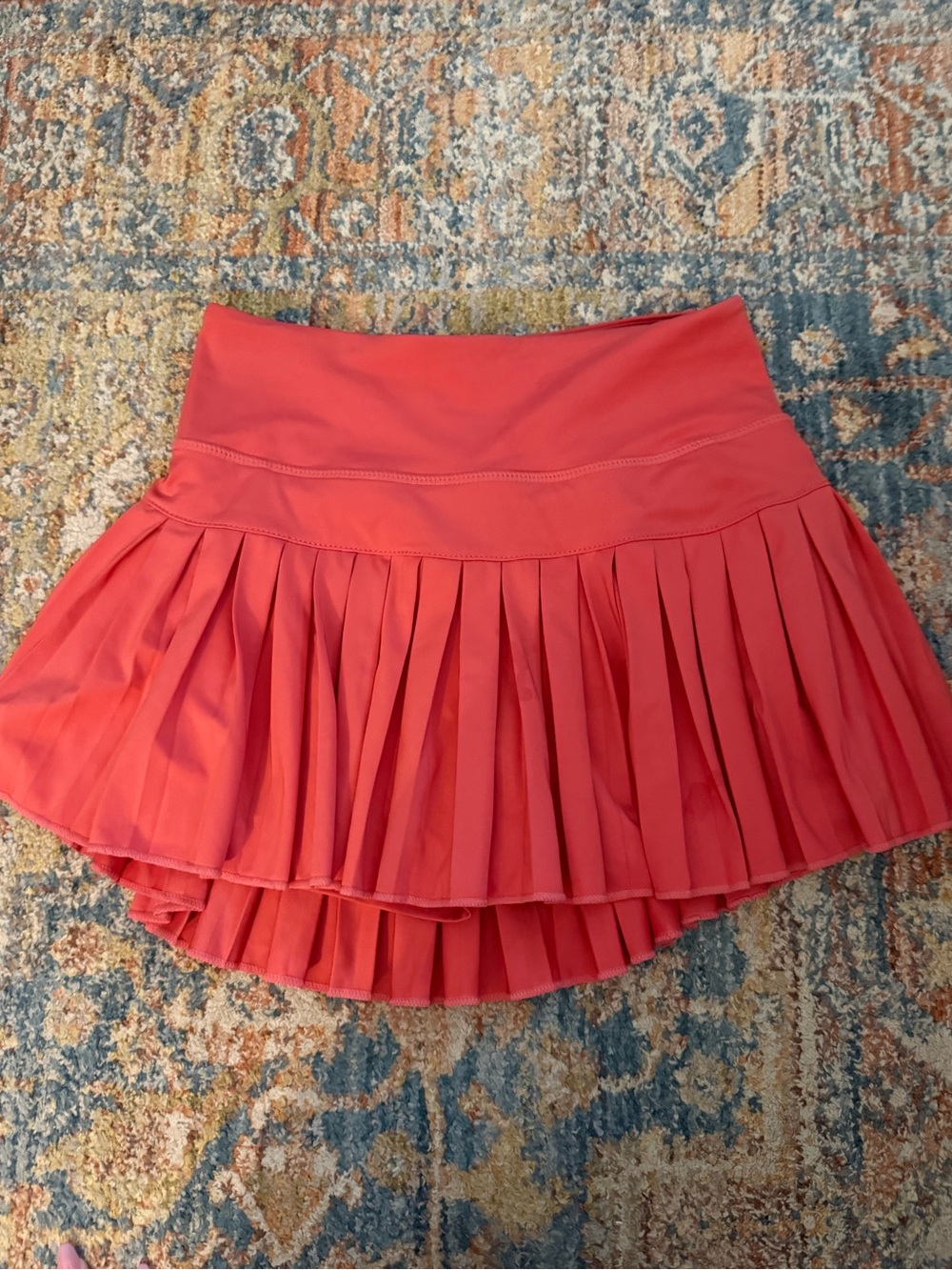 Gold Hinge Coral Pleated Athletic Skirt